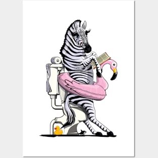 Zebra on the Toilet Posters and Art